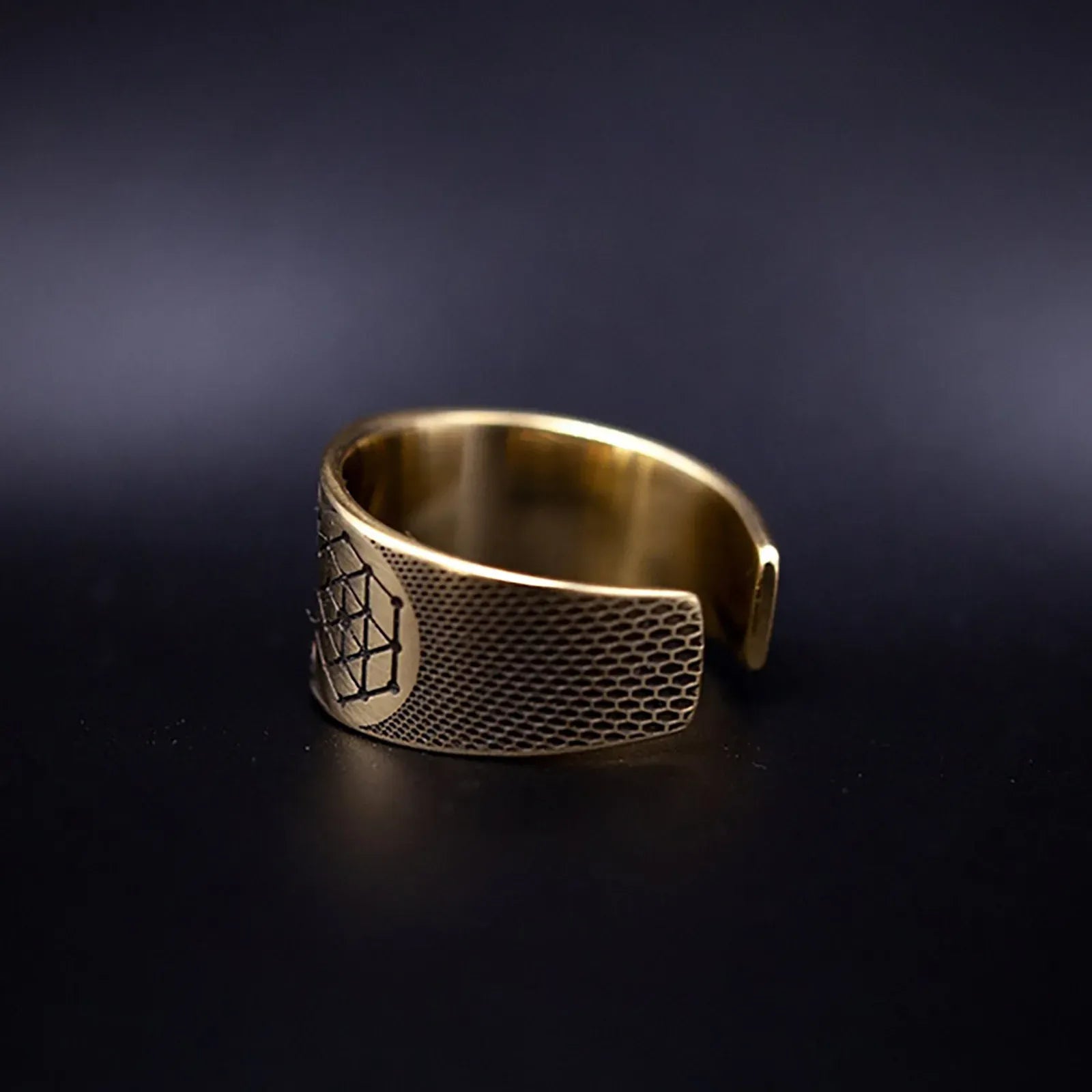 Anel Ajustável - Cubo de Metatron