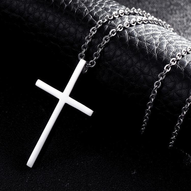 Corrente e Crucifixo em Titânio - Fashion - Purità Joias