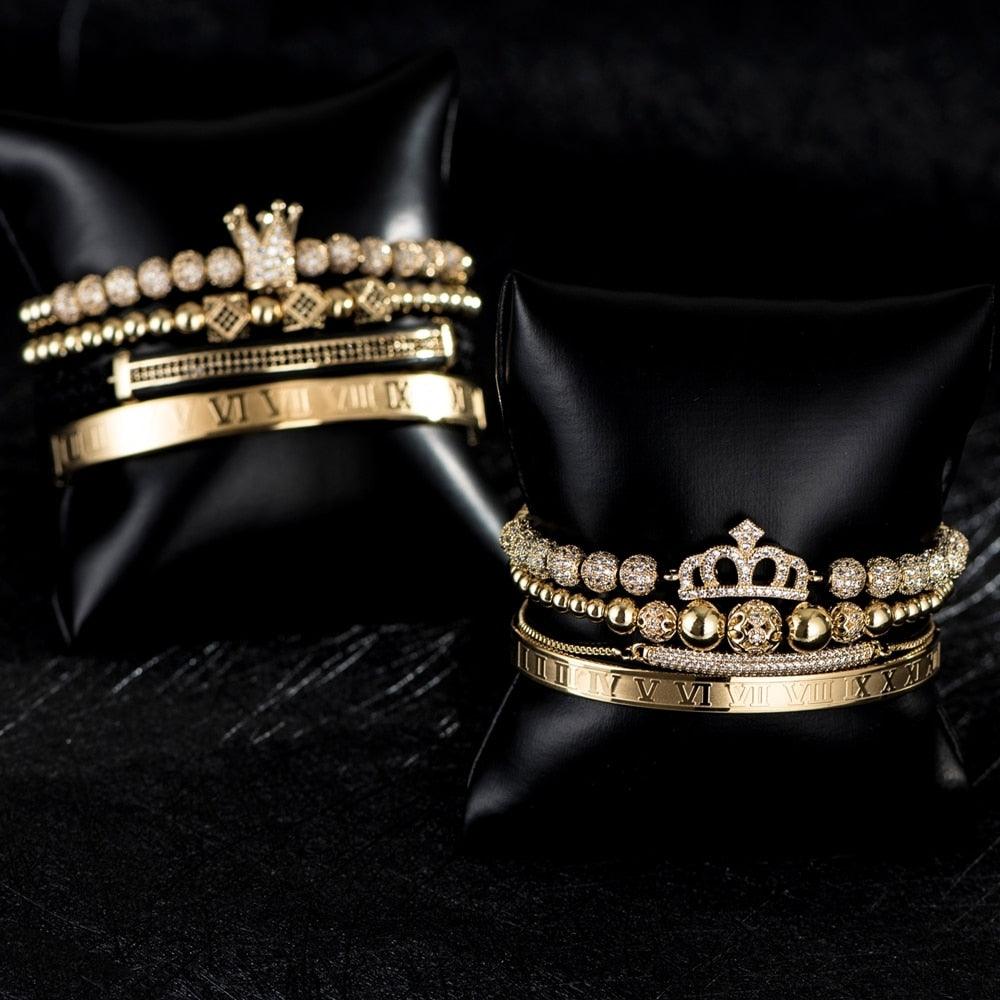 Kit Promocional 4 Pulseiras Femininas em Aço - The Queen - Purità Joias